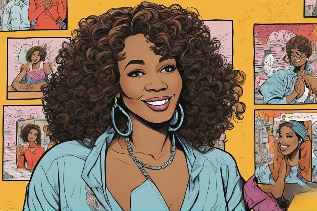 19-year-old cousin Whitney Houston portrait