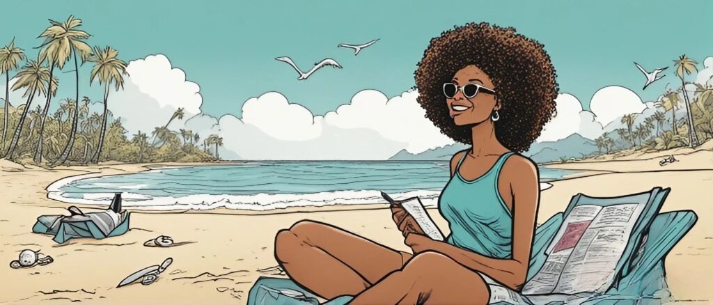 tabitha brown on a beach having fun portrait