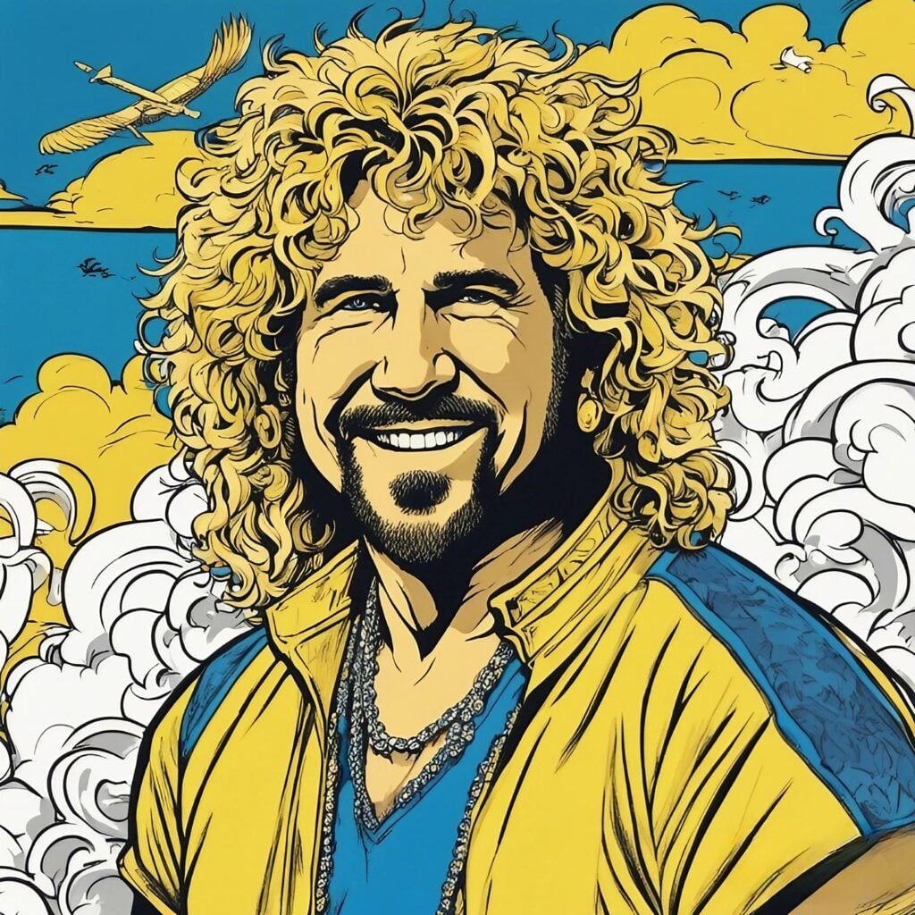 Sammy Hagar yellow and blue
