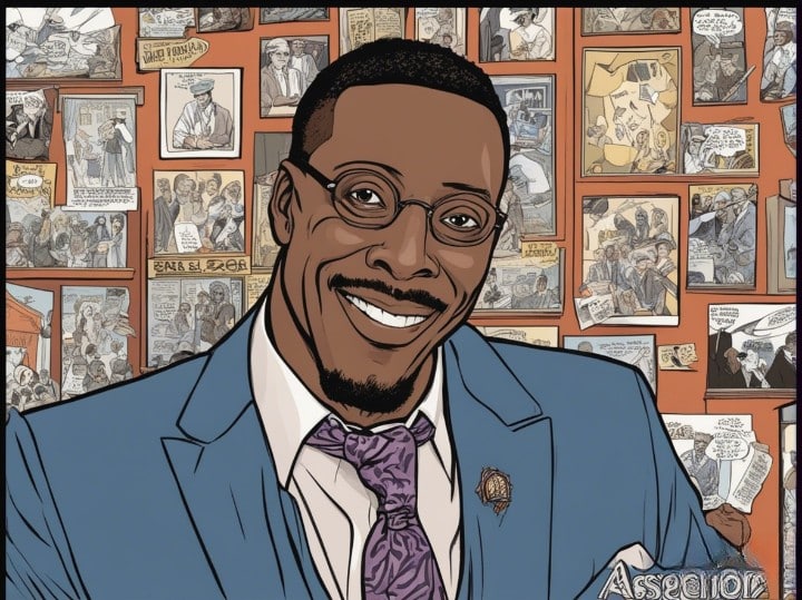 arsenio hall portrait in news journal