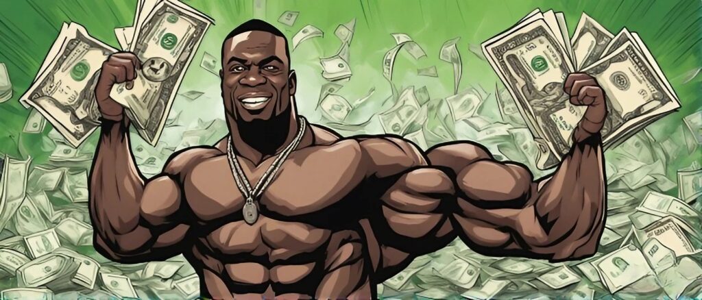 kali muscle's net worth, money background, flexing 
