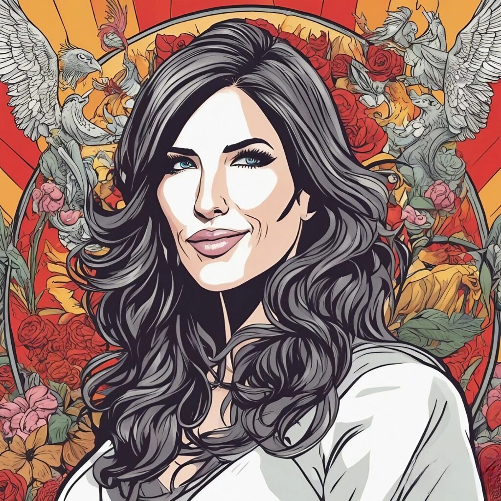kristi noem colorful portrait