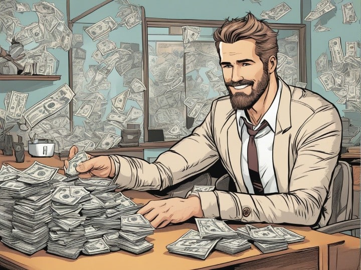 Nicholas Crown showing his money on camera