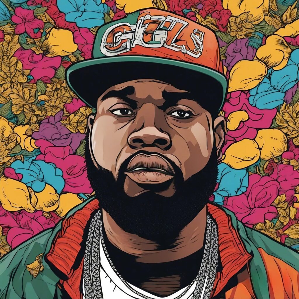 tee grizzly colorful portrait