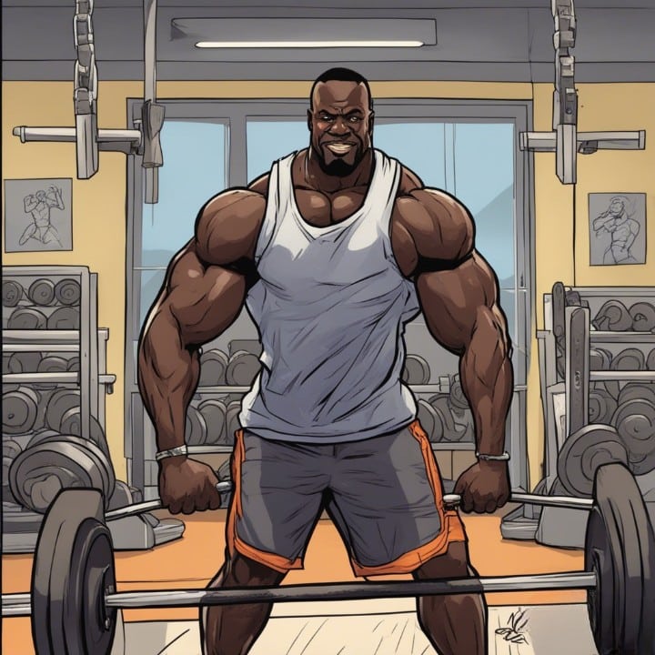 kali muscle working out in the jym