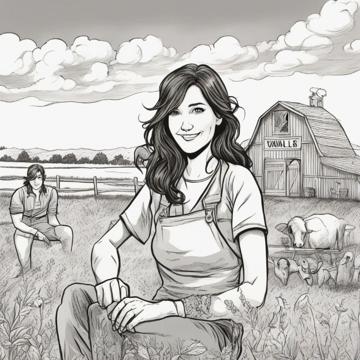kristi noem in a farm 