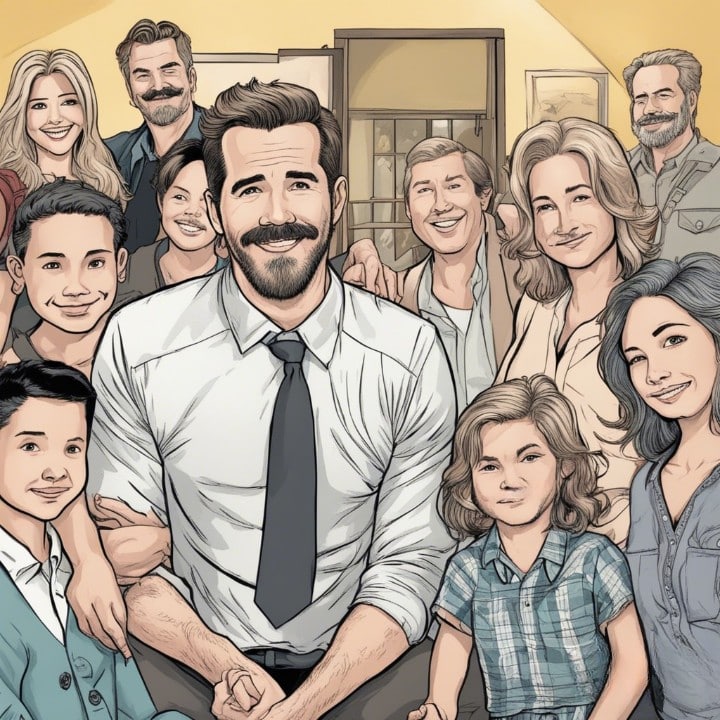 Nicholas Crown with his family and friends, family photo