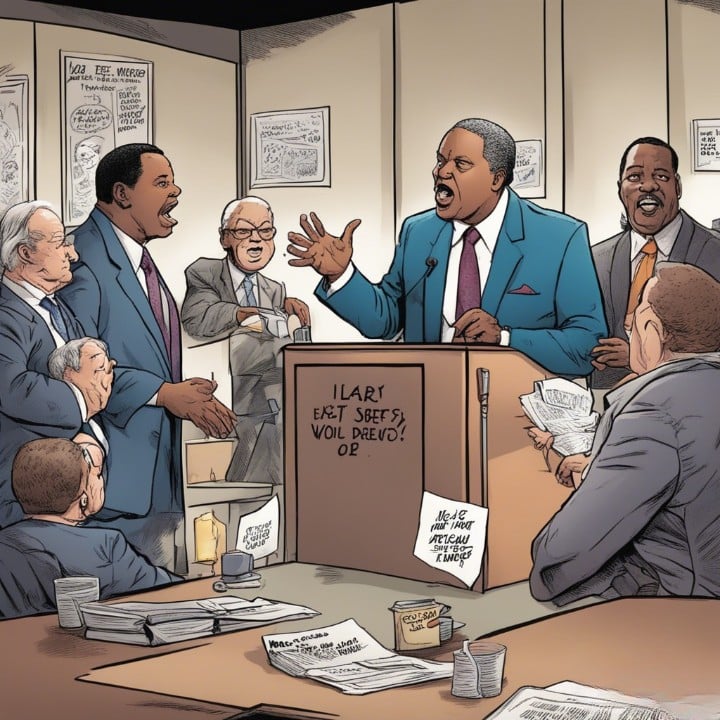 Larry Elder arguing with politicians 