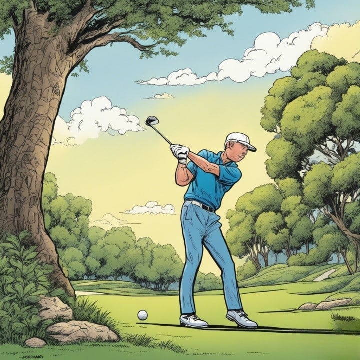 Clint Howard playing golf