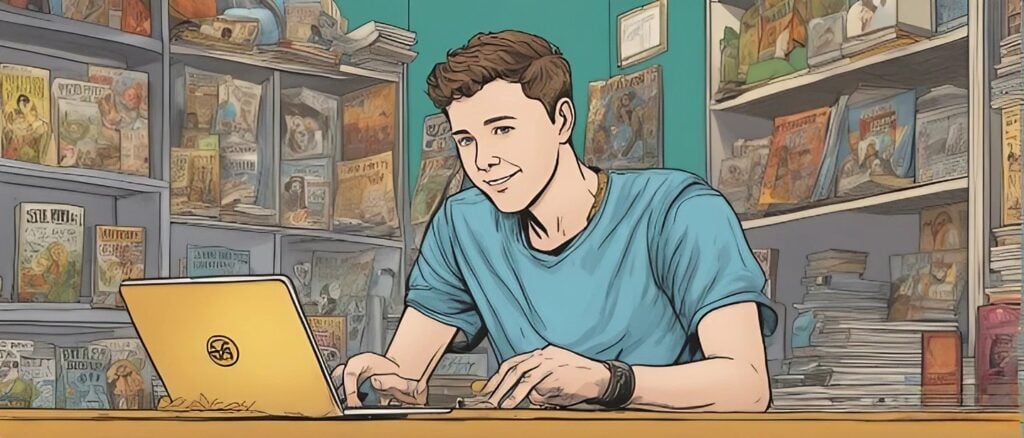 Scotty McCreery on a laptop as a teenager