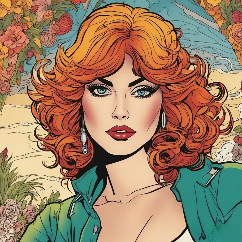 Tina Louise colorful portrait 