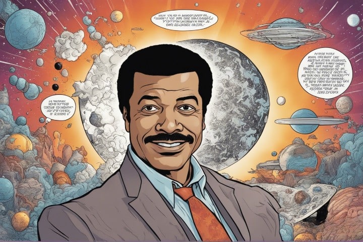 Neil DeGrasse Tyson illustrated biography