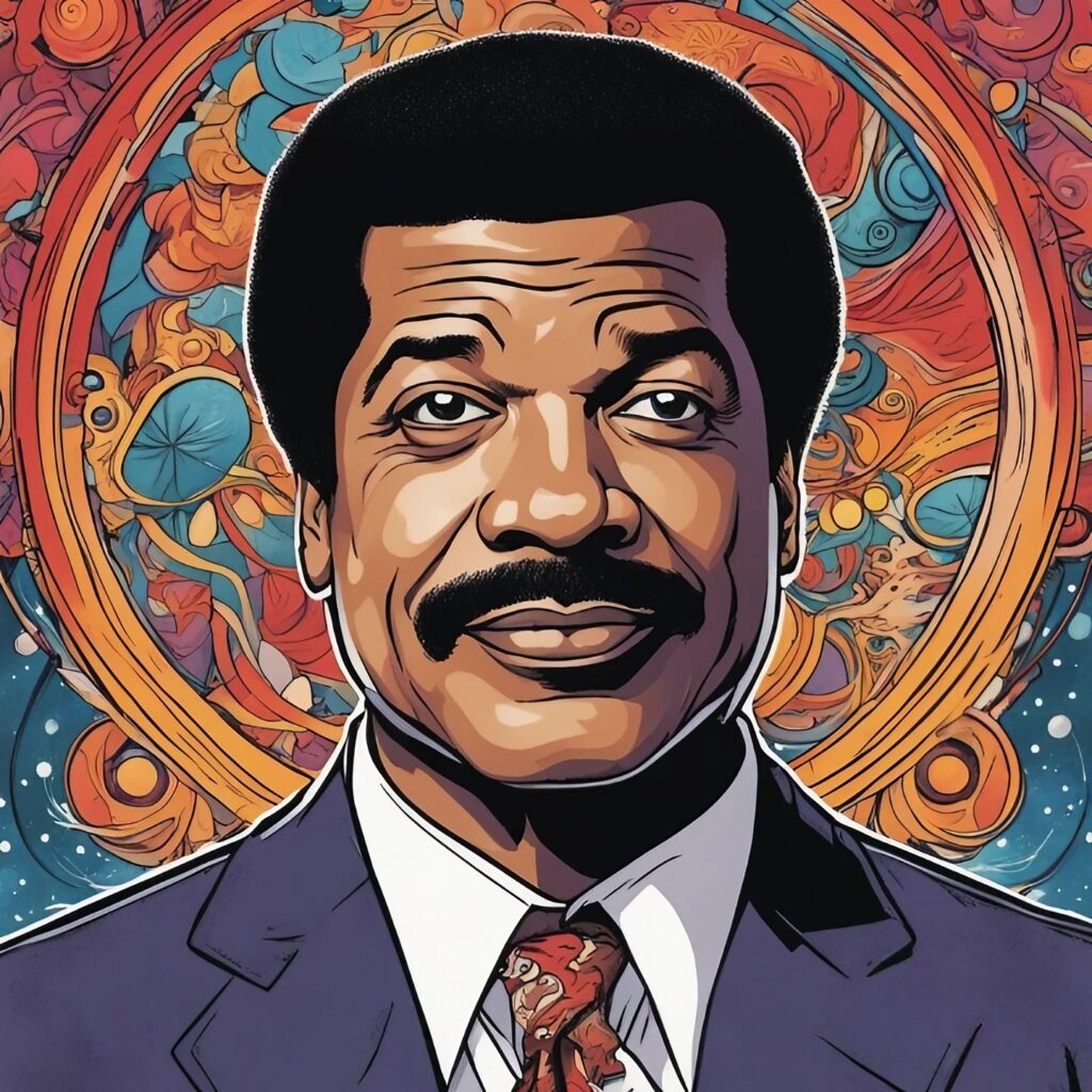 Neil deGrasse Tyson colorful portrait