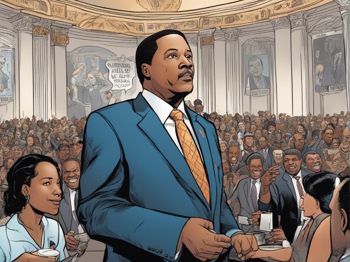 Larry Elder giving a speech in congress