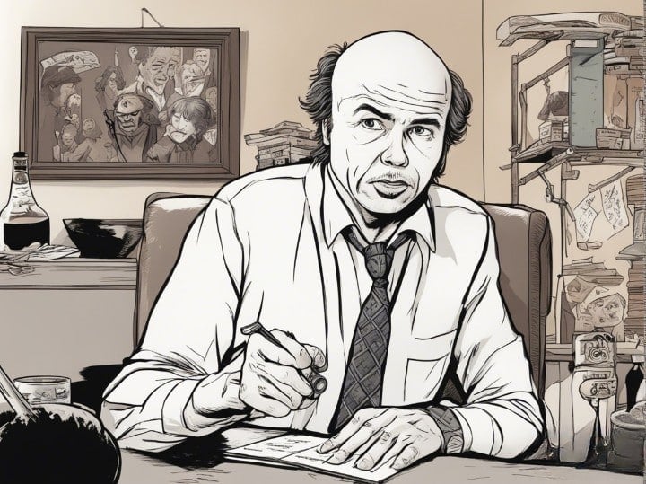 Clint Howard acting in a movie