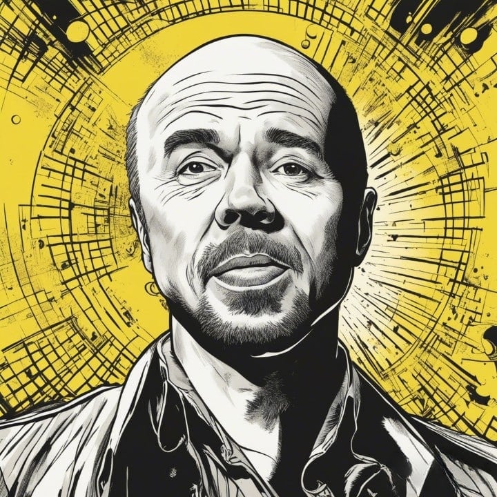 Clint Howard golden and black portrait