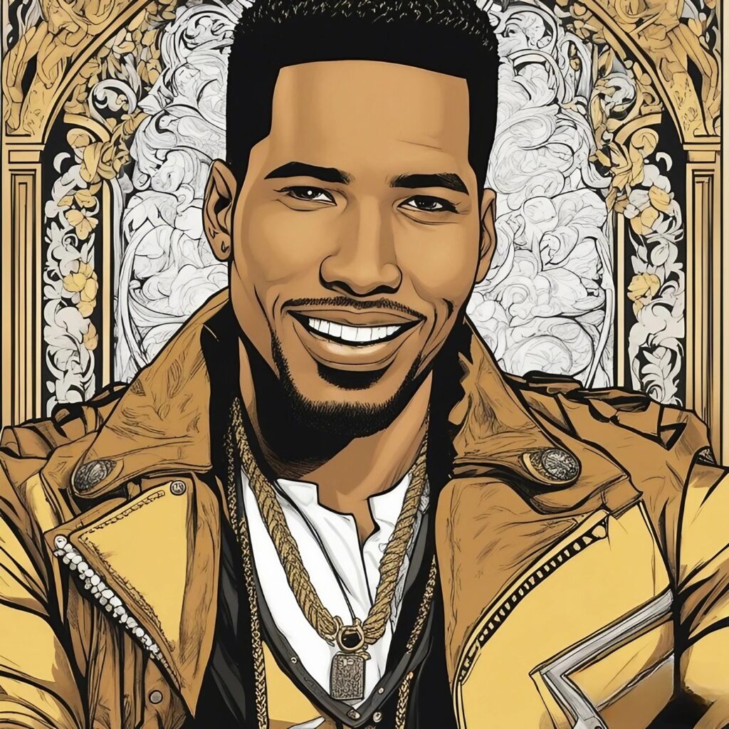 Romeo Santos brown and yellow portrait