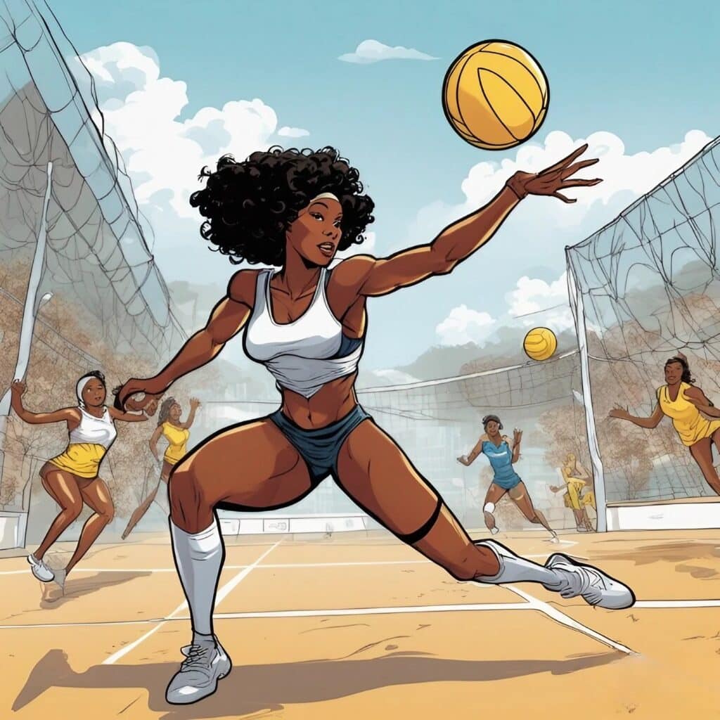 candy adams playing volleyball