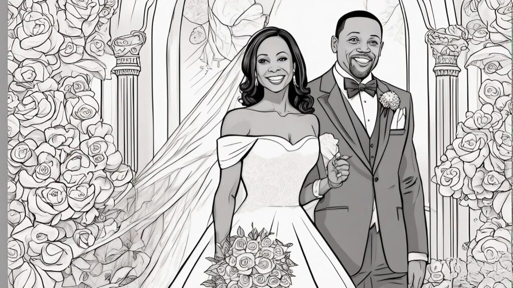sonya curry and dell curry on their wedding day looking beautiful