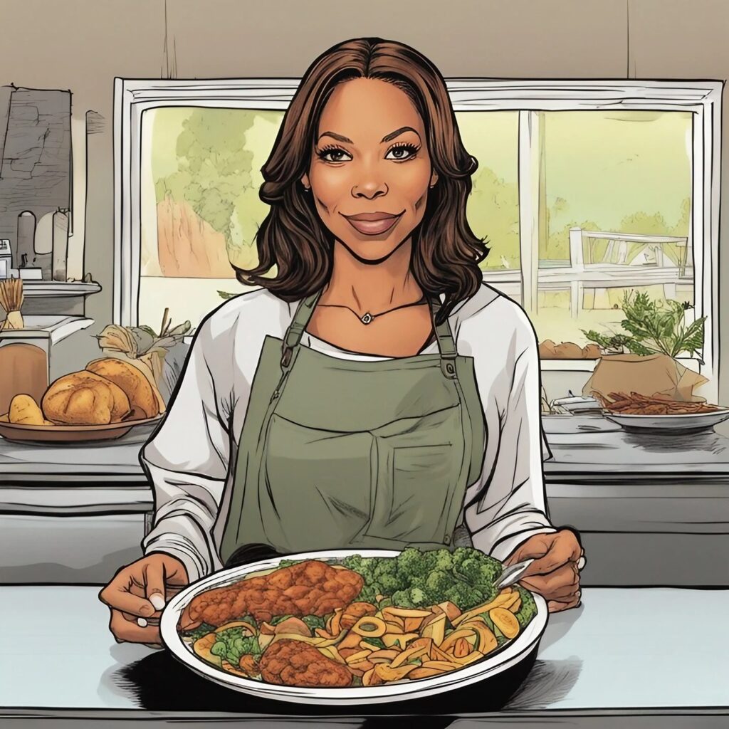 sonya curry istagram post holding tasty food