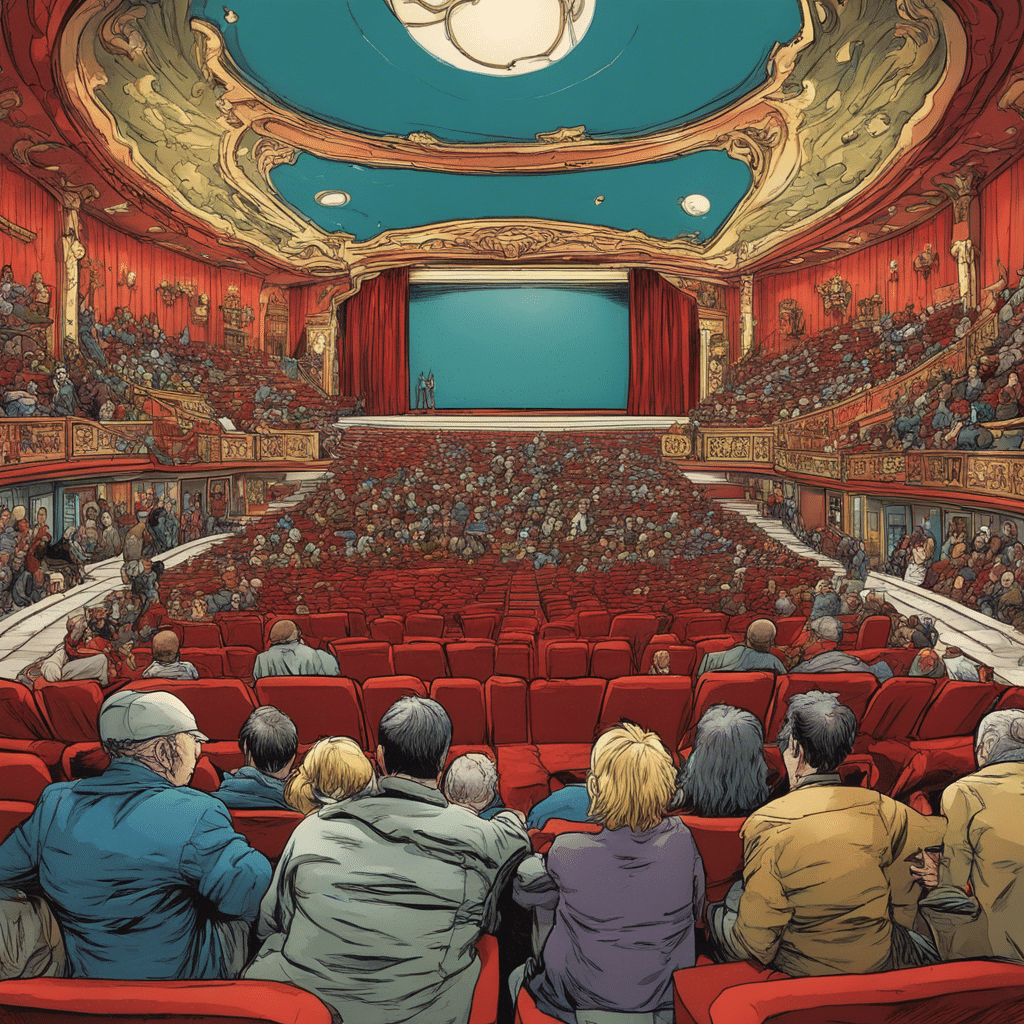 huge Theatre, almost full, red seets